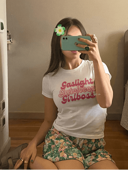 Gaslight, Gatekeep, Girlboss | Cute Tee - The Meow Meow Club