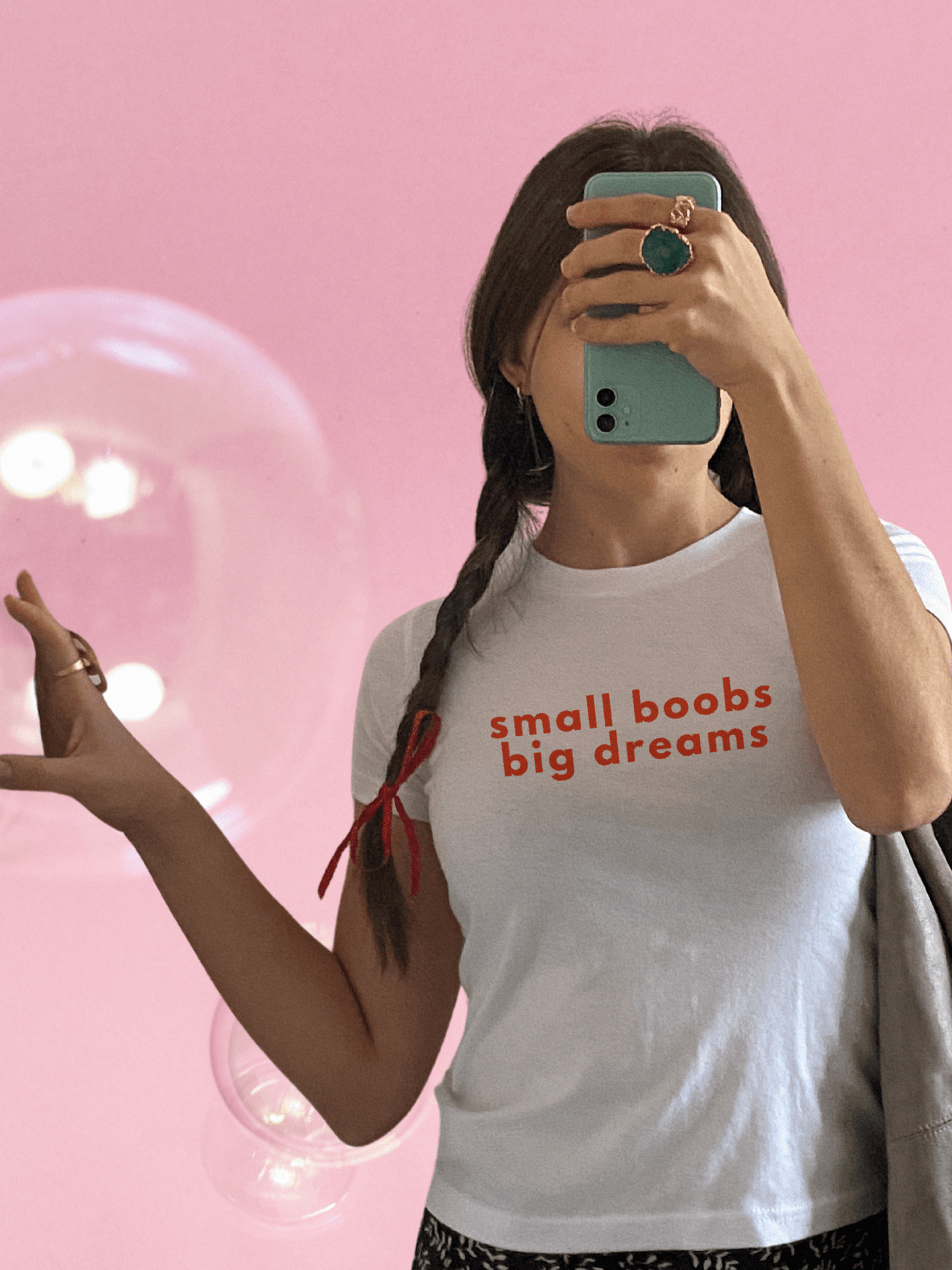 Small Boobs, Big Dreams | Baby Tee - The Meow Meow Club